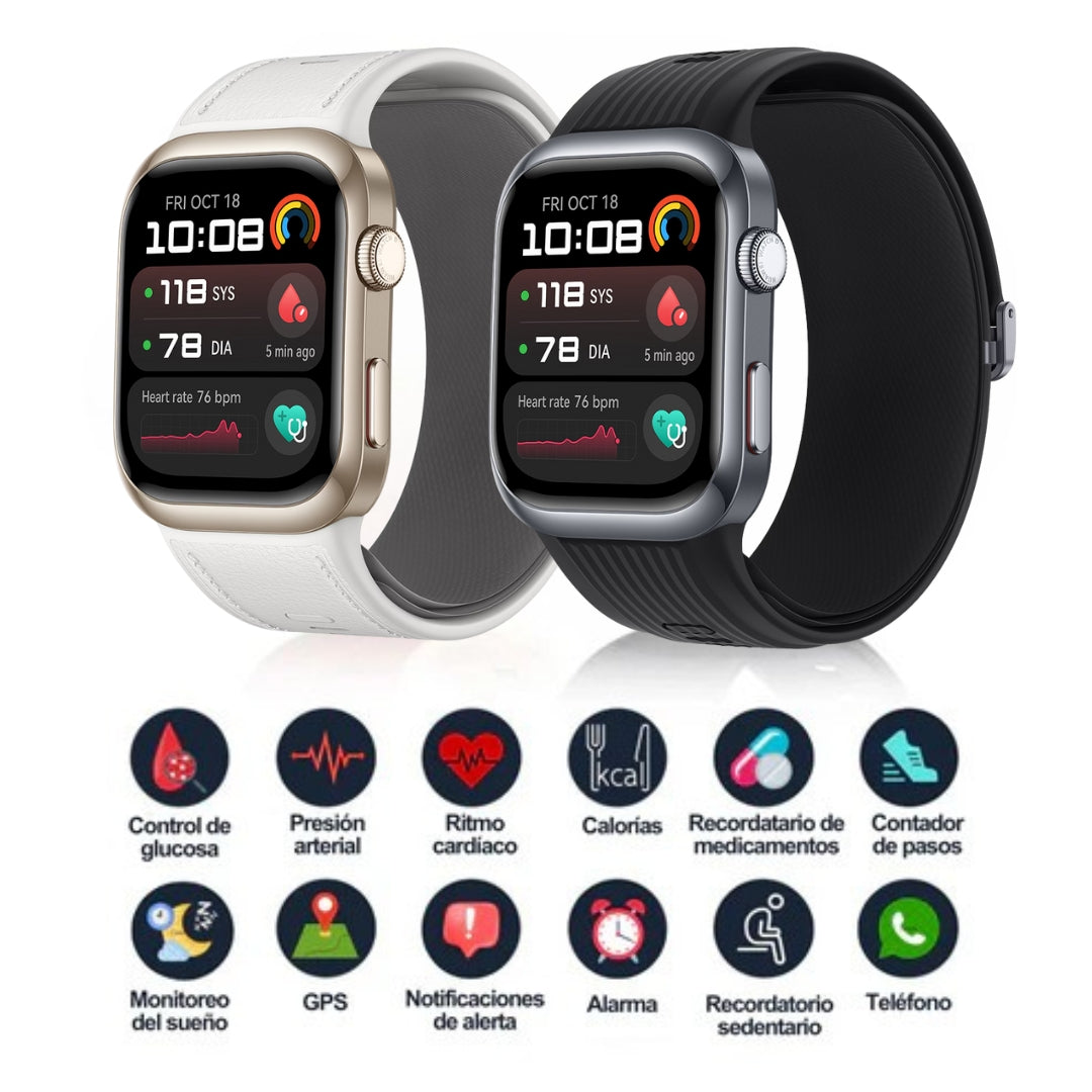 Black Friday: SmartWatch T500 — Medidor de Azúcar en Sangre + Estabilizador de Glucosa GRATIS